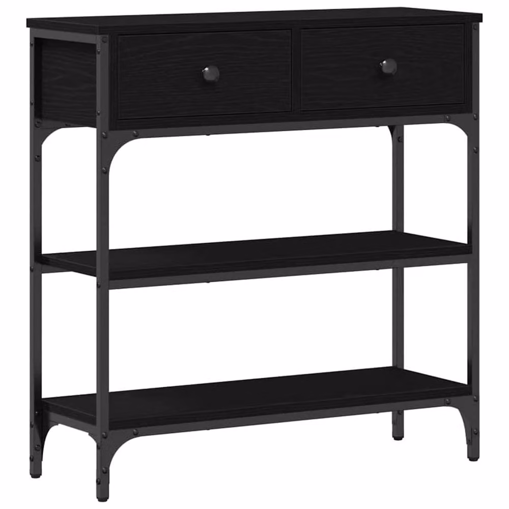Berkfield Home Modern Console Table in Black Oak, W/D/H: 72.5 x 25 x 75 cm – 3