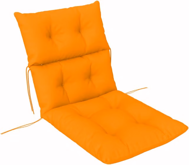 Outsunny Tufted Adirondack Chair Cushion with Backrest and Ties, Orange Polyester – 1