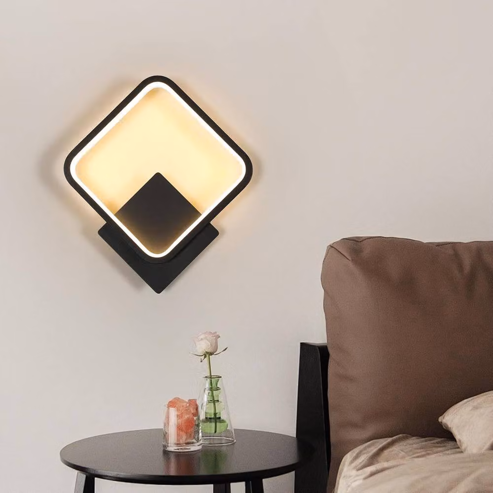 COMELY Modern Square LED Indoor Wall Light, Black – 2