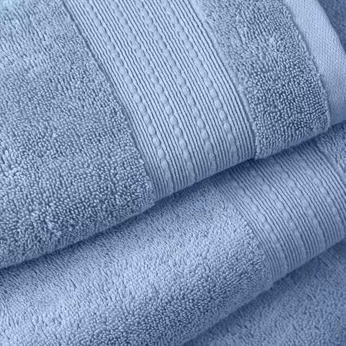 Bianca Supima Cotton Bath Sheet in Blue, W: 100 cm, H: 150 cm – 2
