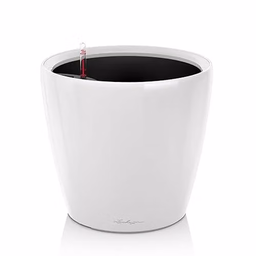 Lechuza Classico 35 LS Self Watering Plant Pot in White High-Gloss, D35 x H33 cm – 1