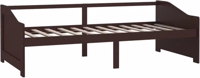 Berkfield Home Sturdy 3-Seater Day Bed in Dark Brown Solid Pinewood, W/D/H: 200 x 90 x 66 cm – 1
