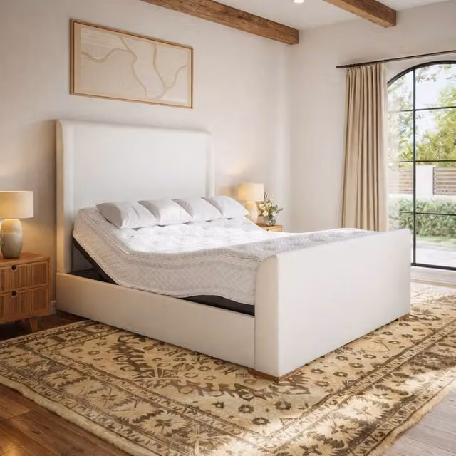 Paradise Beds Ltd Ortho Lift Electric Adjustable Bed Set with Mattress and Headboard, White, W/D/H: 90 x 200 cm