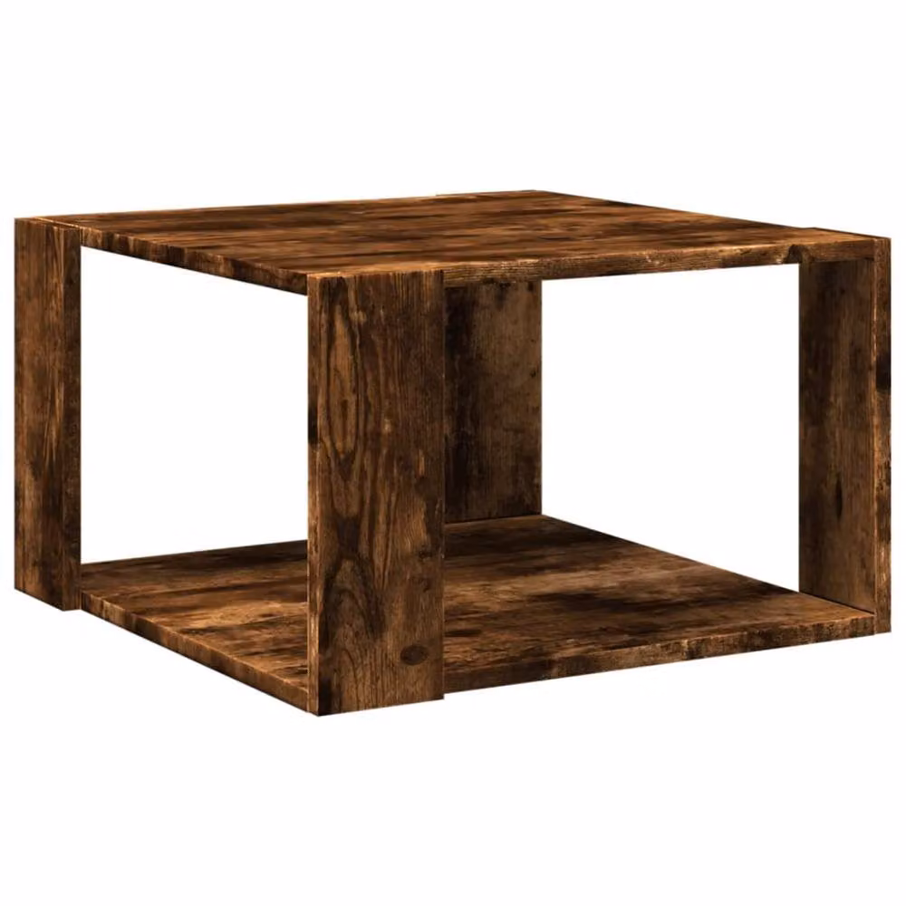 Berkfield Home Decorative Coffee Table in Smoked Oak Brown, W/D/H: 51.5 x 51.5 x 30 cm – 2