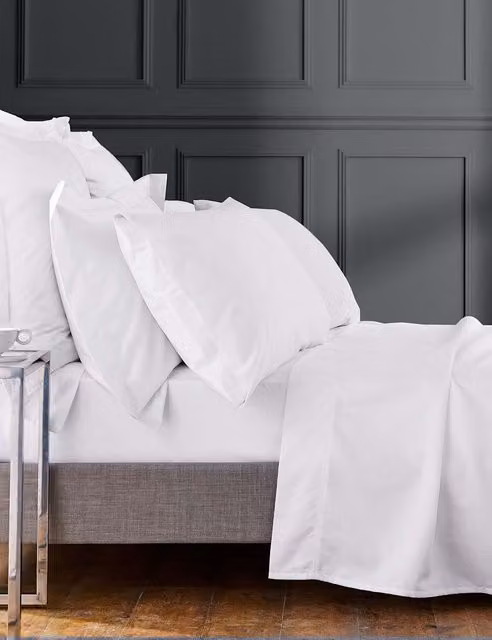 Bedeck of Belfast Egyptian Cotton 1000 Thread Count Flat Sheet, White, W: 180 cm, D: 200 cm