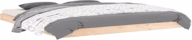 Berkfield Home Beautiful Solid Wood Super King Bed Frame in Beige, W/D/H: 180 x 200 x 203.5 cm