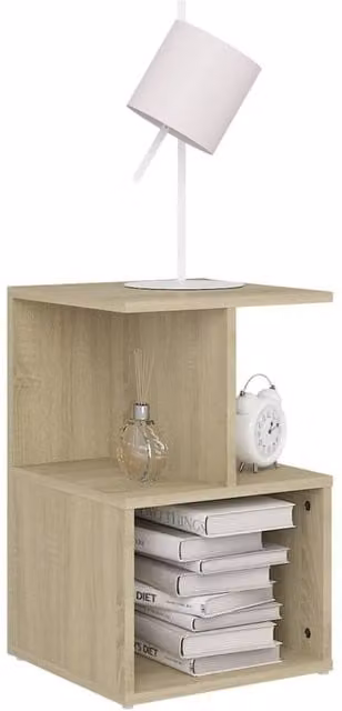 Berkfield Home Elegant Bedside Cabinet in Sonoma Oak, Brown, W/D/H: 35 x 35 x 55 cm – 1