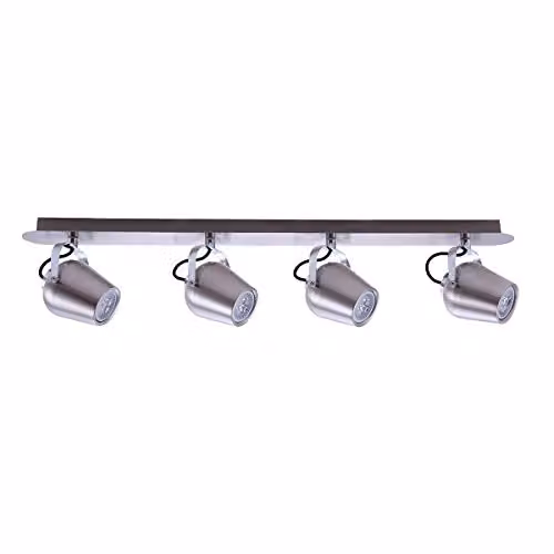 Netlighting Josie Modern 4 Light LED Spotlights in Silver with GU10 Bulbs – 1