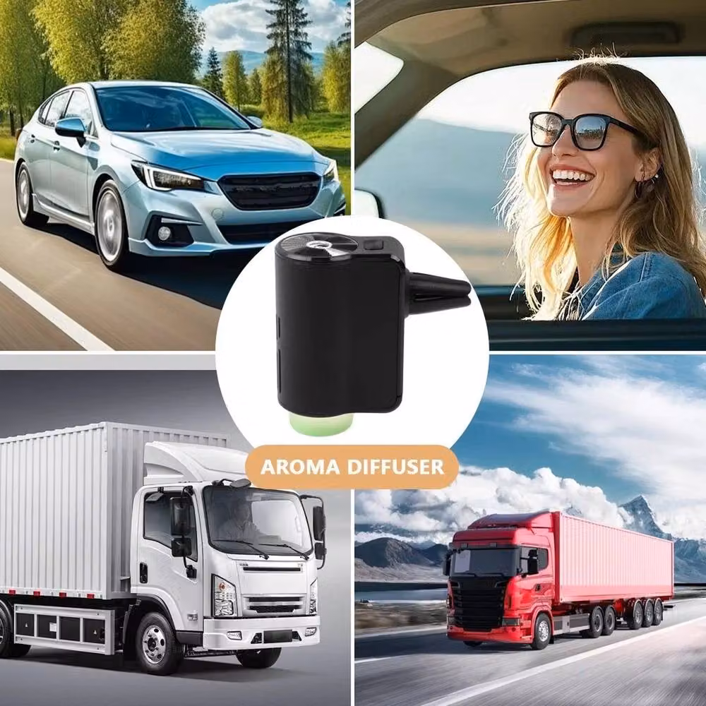 NESTLUNE Smart Car Air Freshener Rechargeable Aroma Diffuser, Black, W: 100 cm, H: 15 cm, D: 5.5 cm – 5