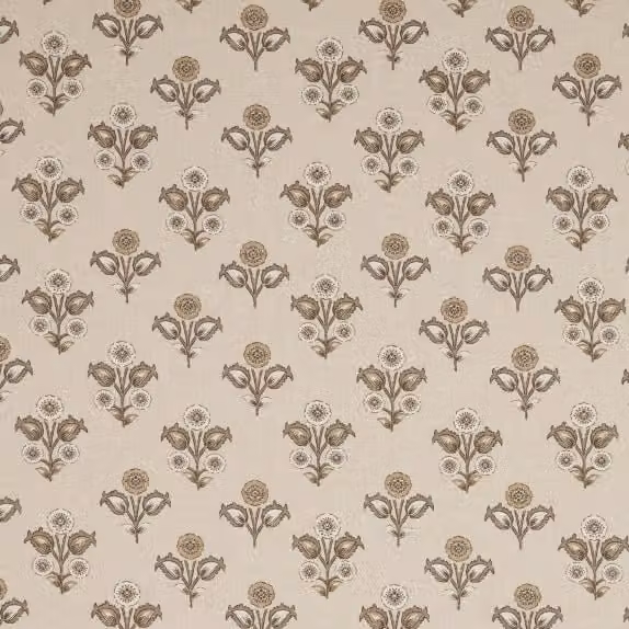 iLiv Kochi Digitally Printed Fabric in Beige and Brown