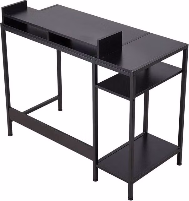 FLAVORA Black Gaming Desk and Modern Writing Table with Matt Finish – 1