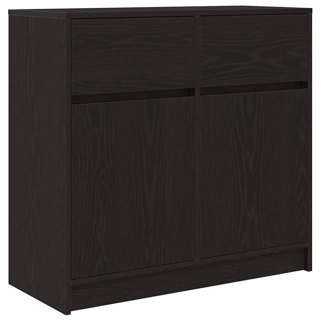 Berkfield Home Black Oak Sideboard with Drawer, W/D/H: 80 x 34 x 76 cm – 2