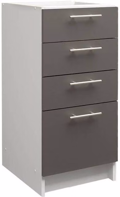 JD Greta Modern Kitchen Base Drawer Unit in Matt Grey