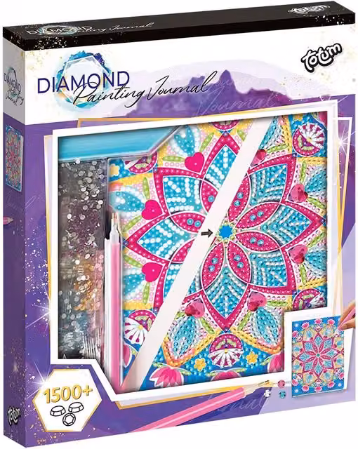 Totum Diamond Paint Mandala Notebook for Adults, Multicolour