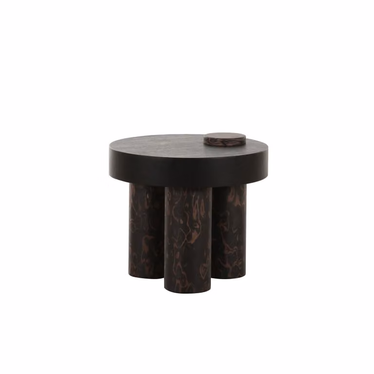 Dome Deco WINNIPEG Side Table in Brown Wood
