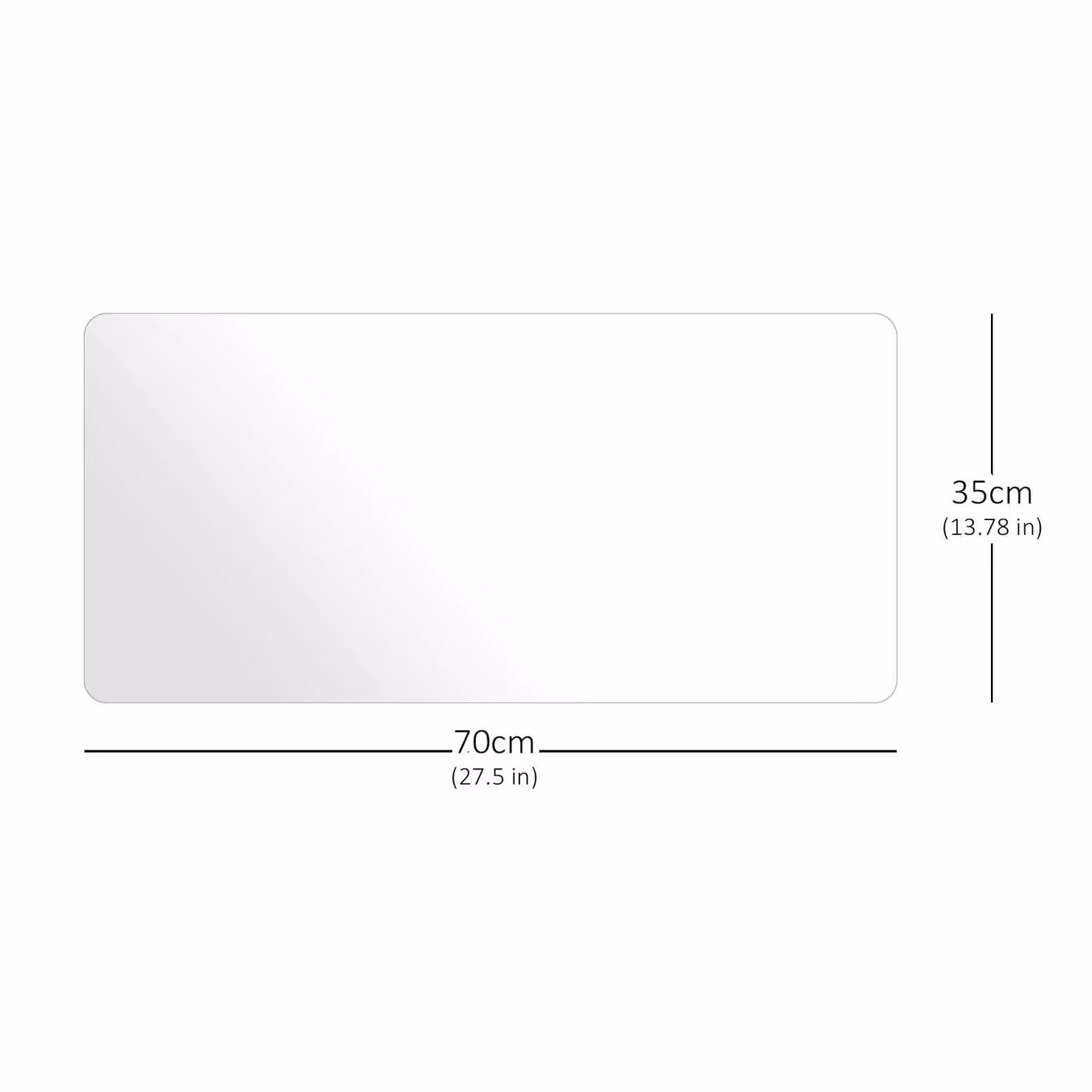 Nicoman Clear Waterproof Non-Slip PVC Desk Protector Mat, W: 70 cm, D: 35 cm – 2