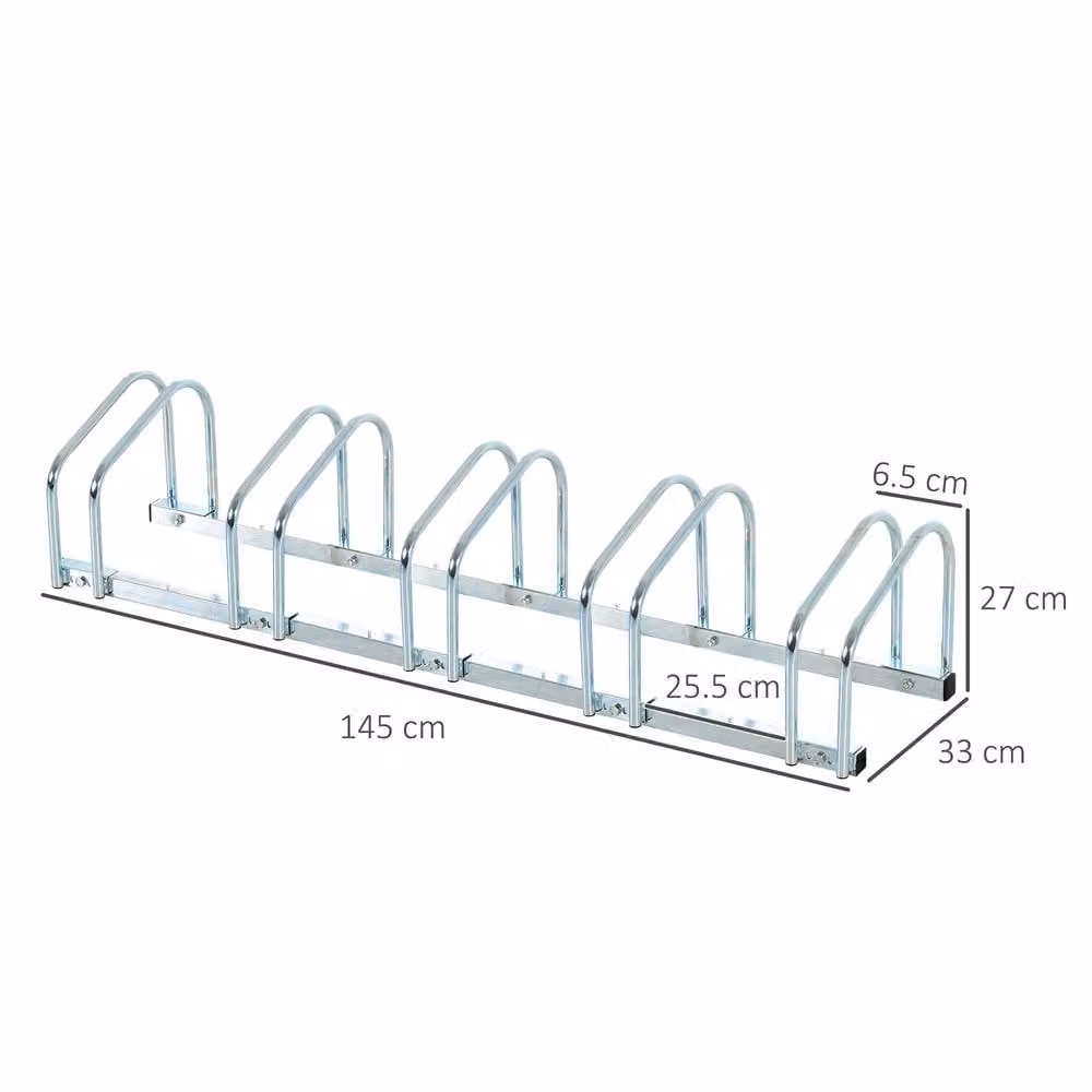 STILVORA 5 Bike Stand, Floor or Wall Mounted, Silver – 3