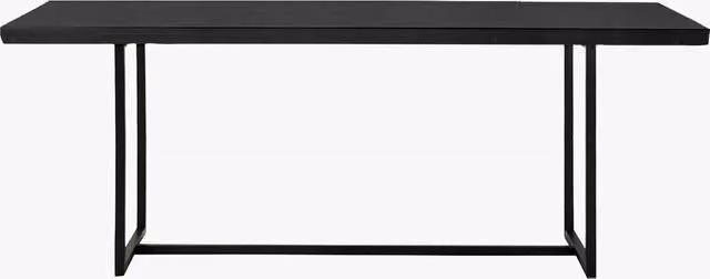 Perch & Parrow Travis Rectangular Oak Dining Table in Black