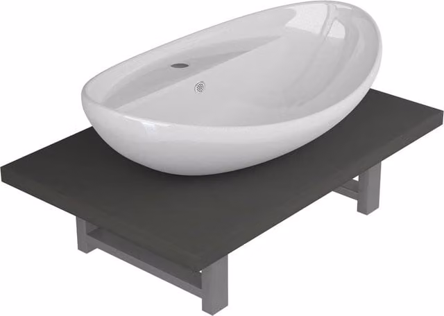 Berkfield Home Two Piece Modern Glossy Grey Ceramic Bathroom Furniture Set – 1