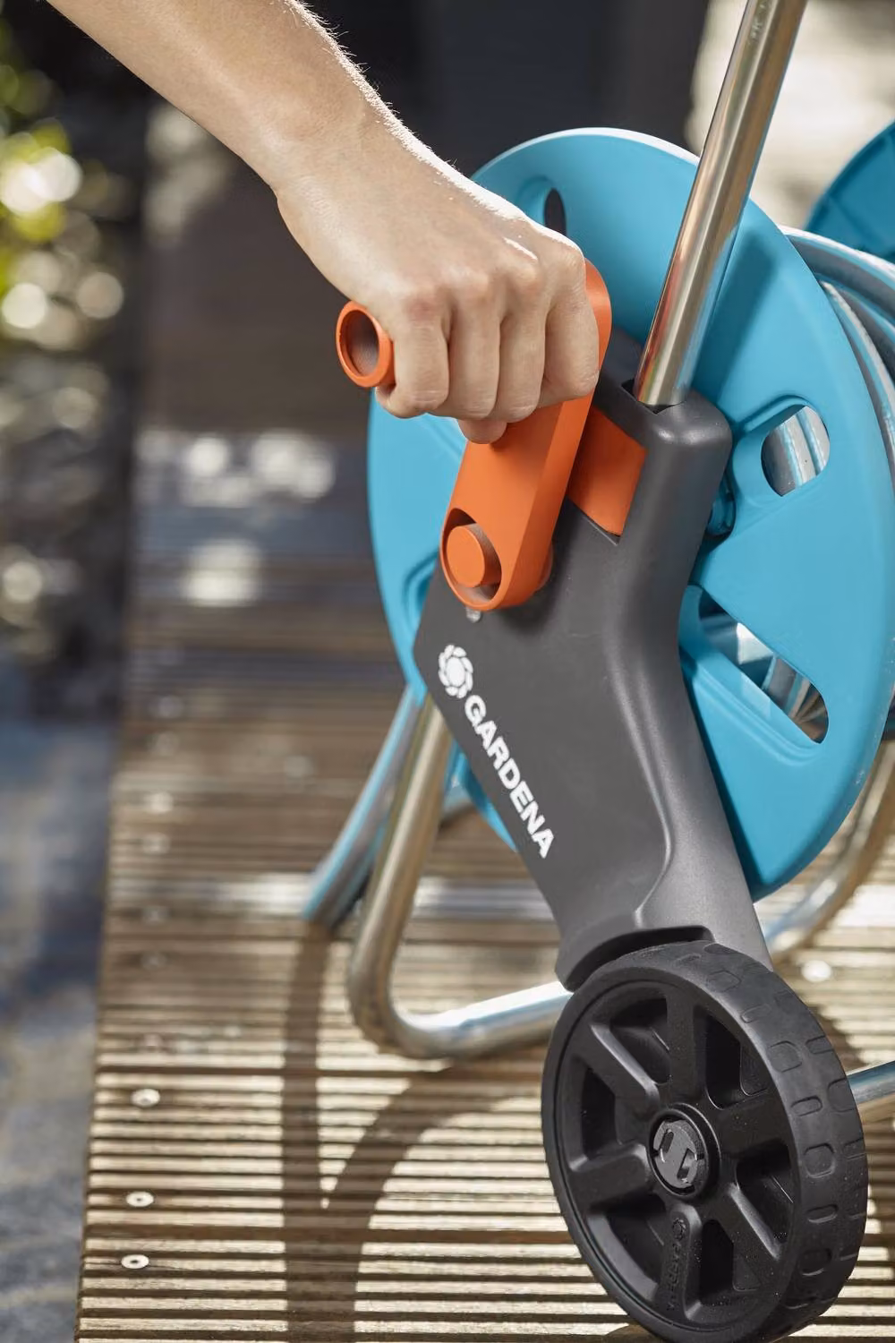 GARDENA CleverRoll S Empty Hose Trolley in Teal – 7