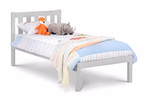 Julian Bowen Luna Solid Wood Bed Frame, Grey, 90 x 200 cm – 1