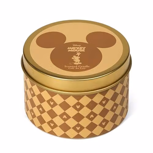 Disney Mickey Mouse Scented Tin Candle, Cafe Au Lait, 175g, Beige/Brown