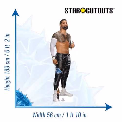 Star Cutouts SC4659 WWE Jey Uso Main Event Bloodline Lifesize Cardboard Cutout Multicolour Wrestling Party Decoration – 3