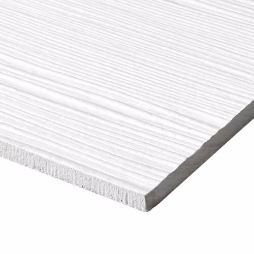 SwissPearl White Fibre Cement Cladding Plank Board, Pack of 4, W: 18 cm, L: 3.6 m