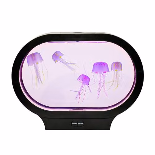 ValueLights Jellyfish LED Colour Changing Aquarium Table Lamp in Black and Multicolour – 5