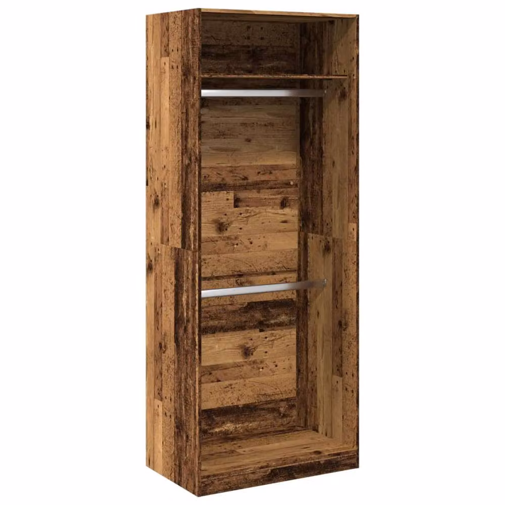 Berkfield Home Old Wood Wardrobe in Brown, W/D/H: 80 x 50 x 200 cm – 2
