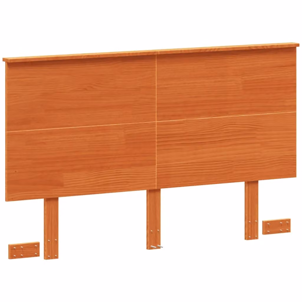 Berkfield Home Rustic Solid Pine Wood Headboard in Wax Brown, Width: 120 cm – 2