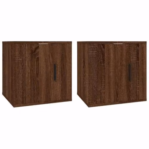 vidaXL Wall-Mounted TV Cabinet in Brown, W/D/H: 40 x 34.5 x 40 cm – 1