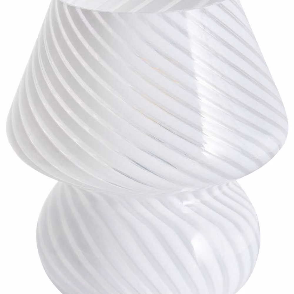 Wyld and Coco Home White Glass Table Lamp with Round Base – 2