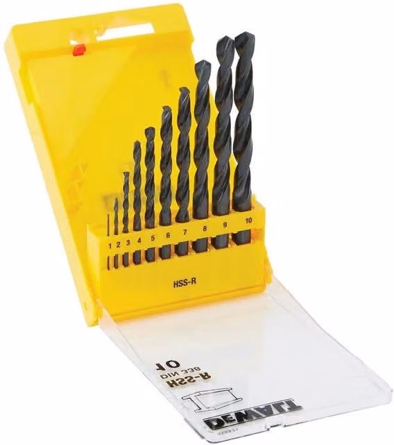 DeWalt HSS Twist Drill Bit Set in Black and Multicolour