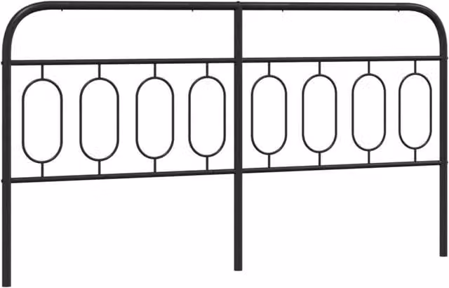 Berkfield Home Classic Metal Headboard in Black, Width: 183 cm