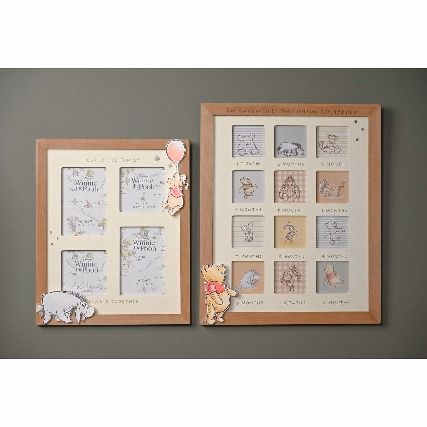 Disney Winnie The Pooh First Year Photo Frame in Brown and Multicolour Wood – 2