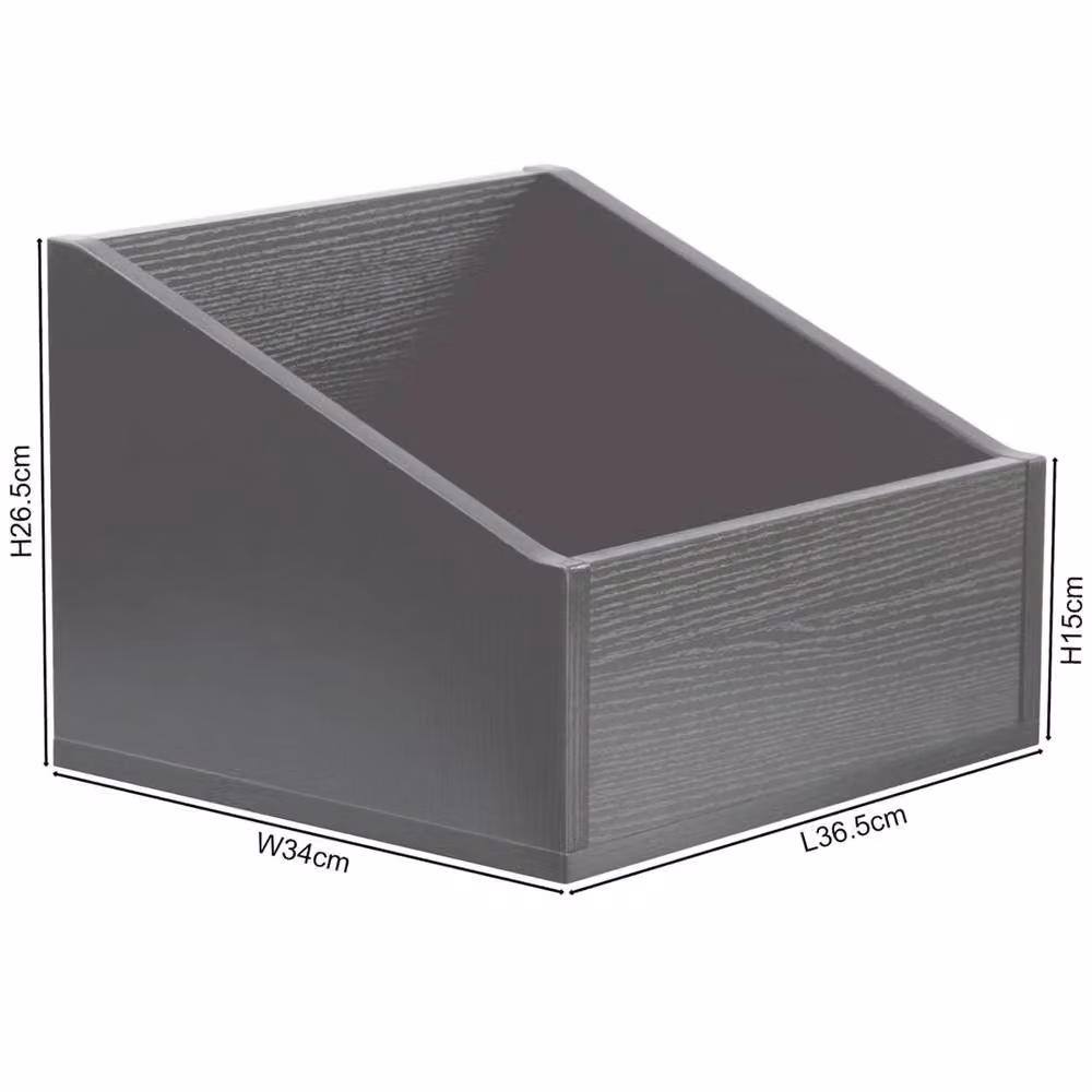 Charles Jacobs Modern Black Vinyl Record Storage Box for 12 inch LPs, W/D/H: 36.5 x 34.0 x 26.5 cm – 2