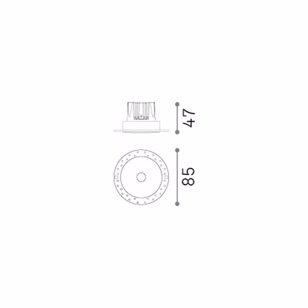 Netlighting Infinity Trimless Recessed LED Downlight, Black, 7W, 520lm, 3000K – 2