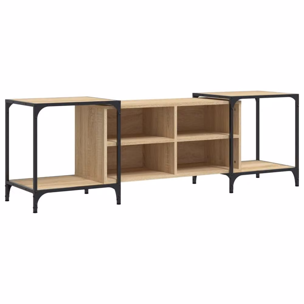 Berkfield Home Sonoma Oak TV Cabinet in Light Brown, W/D/H: 153 x 37 x 50 cm – 3