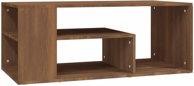Berkfield Home Modern Rectangular Coffee Table in Brown Oak, W/D/H: 100 x 50 x 40 cm – 1