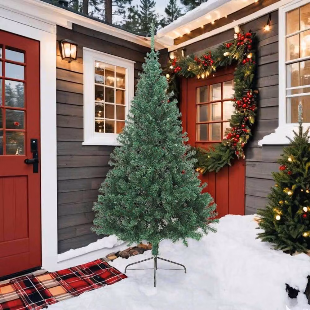 Berkfield Home Beautiful Green Artificial Half Christmas Tree with Stand, Height: 210 cm – 3