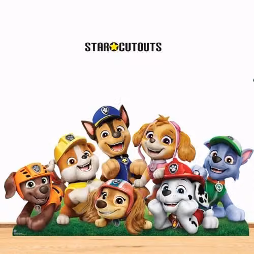 Star Cutouts Paw Patrol Group Shot Wide Cardboard Cutout, Multicolour, Width: 94 cm – 2