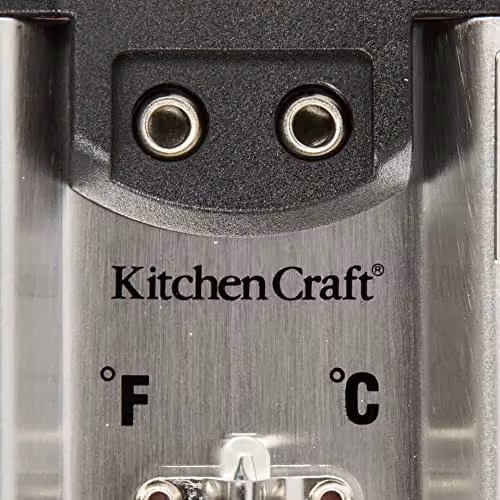KitchenCraft Home Made Deluxe Stainless Steel Cooking Thermometer in Black and Silver – 3