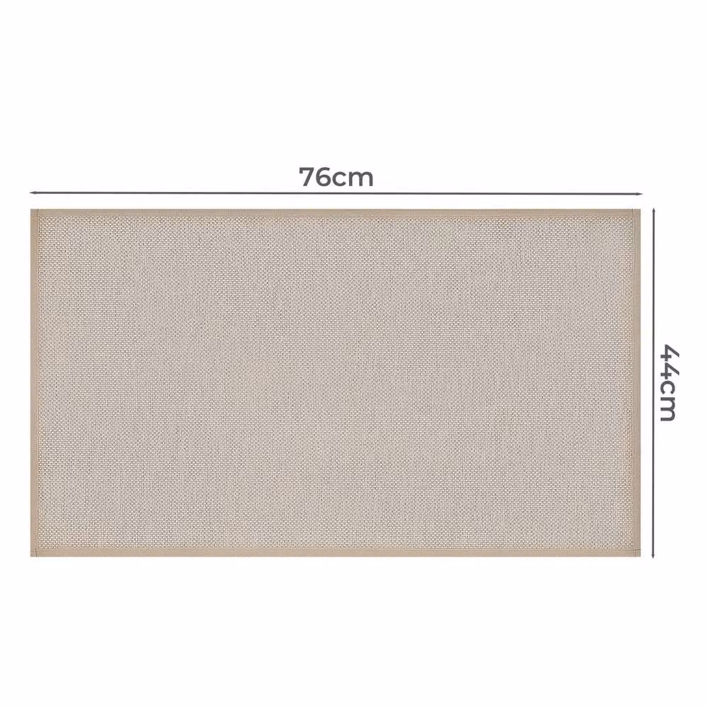 VOGREX Washable Non-Slip Round Rubber Door Mat Runner in Beige, Diameter: 100 cm – 4