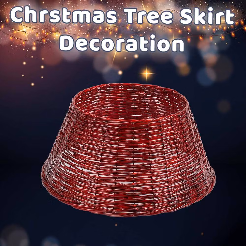 VFM e-Store Red Christmas Tree Skirt Decoration, W/D: 57 x 57 cm – 2