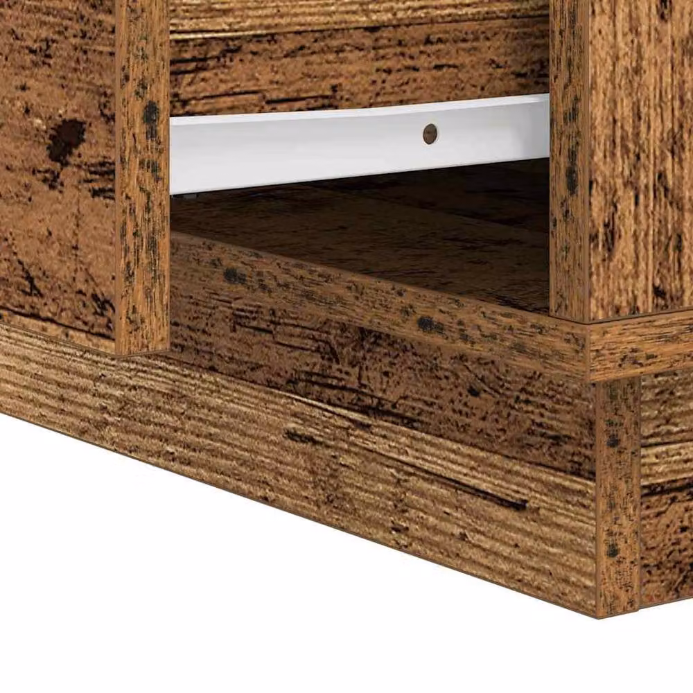 Berkfield Home Traditional Bedside Cabinet with Integrated LED Lights, Brown, W: 39 cm, D: 34.5 cm, H: 50 cm – 6