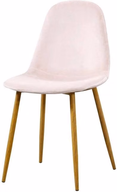 KORVIXA Pair of Pink Velvet Modern Designer Dining Chairs
