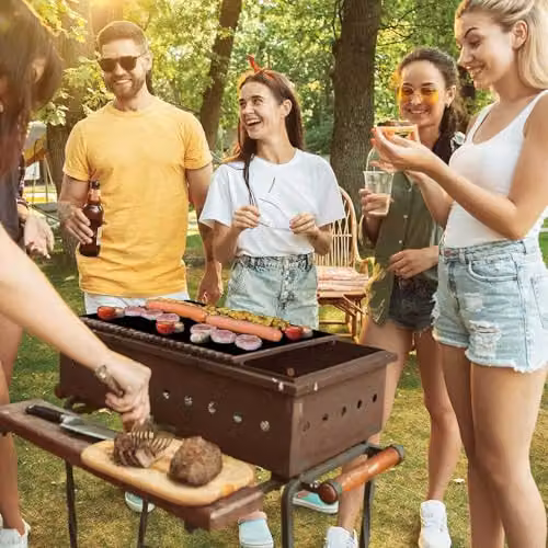 VFM e-Store Teflon BBQ Grill Mat and Oven Liner, Black, W/D: 37.5 x 33.0 cm – 5