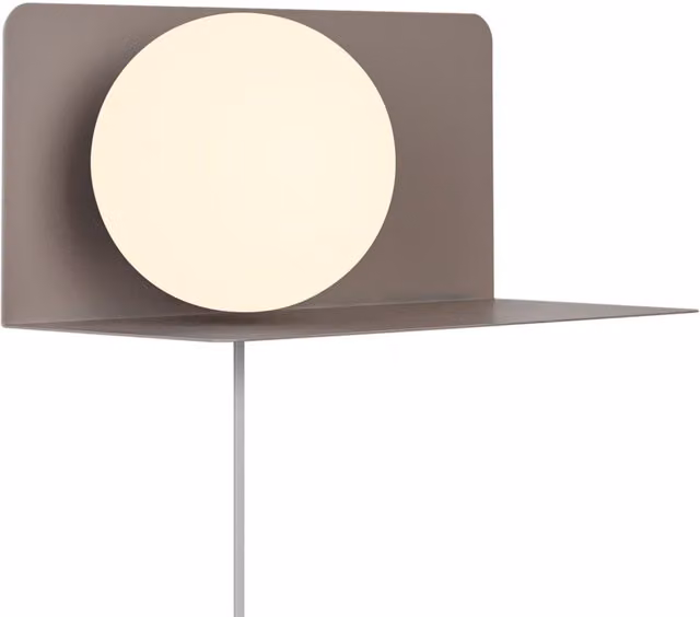 Nordlux Lilibeth Wall Light, Brown Metal, E14, Plug-in/Mains