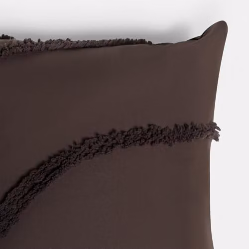 OHS Set of 2 Tufted Contour Square Cushion Covers in Brown, 45 x 45 cm – 4